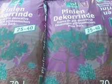 Pinienrinde 25-45mm -70L.Piniendekor 21 Sack a 70 Liter = 1470 Ltr  1 Ltr/0,27€ 
