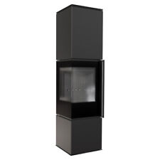 Kaminofen kratki REN L high 1,76 m schwarz 7 kW Seitenscheibe links Bauart A1