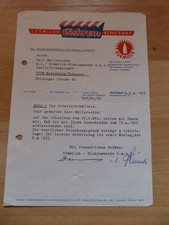 Altes Kündigung Schreiben - Südmilch Eiskrem Werke Stuttgart - 1963