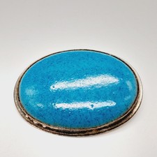 Wunderschöne Seltene Retro Brosche Versilbert, Emailliert, Fischland, um 1950.