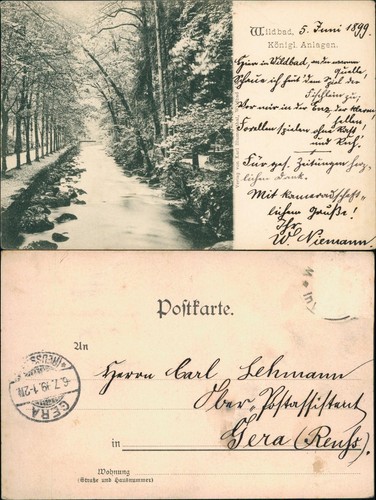 Ansichtskarte bad wildbad - bad,