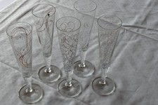 @ Ritzenhoff: Sektgläser /Champagnergläser 5 Stück mit verschiedenen Motiv