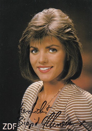 Autogramm birgit schrowange - autogramm,