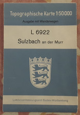 Topographische Karte -- Sulzbach an der Murr -- 1 : 50000 -- Landkarte