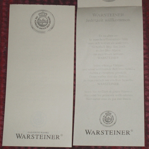 Kellnerblock warsteiner - kellnerblock,