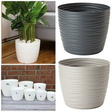 Übertopf Wellen Slim Rund