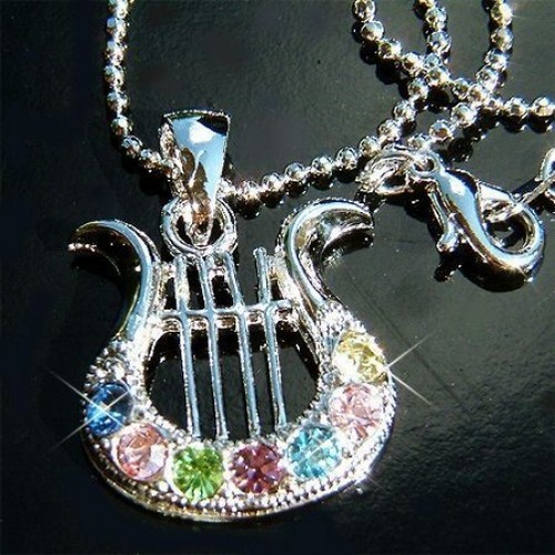 Regenbogen harfe aus swarovski - regenbogen,