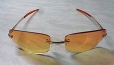 Sonnenbrille ungebraucht, Metallgestell vergoldet, randlos, 90er Jahre  (#76)