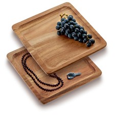 2x Tablett-Set aus Akazienholz