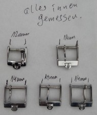 Dornschließen für Omega Lederbänder . 5 Verschiedene.