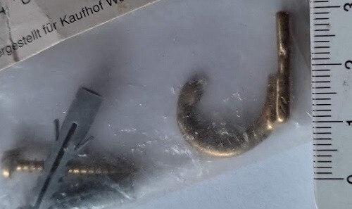 Zierhaken 5 cm mit - 3, x