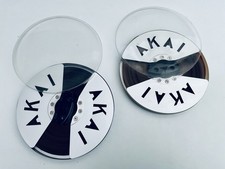 Set 2 x AKAI ATR-7M ALU Aluminium Tonband Spule Reel 18cm 7" mit Band & Box