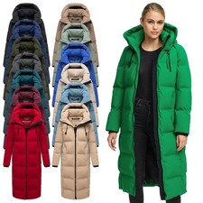 Marikoo Damen Winter Steppjacke Mantel Parka lang warm gefüttert Herbst N102