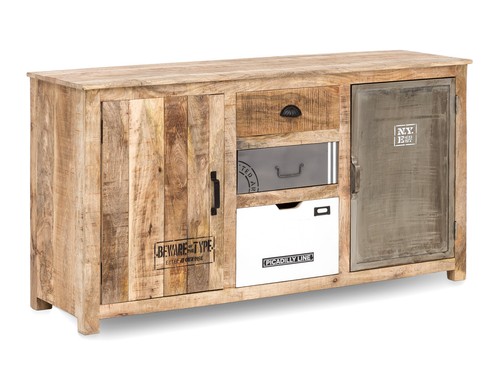 Sideboard pune holz metall mix - sideboard,