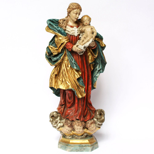 Holz skulptur maria - holz,