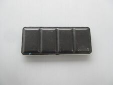 Vintage Künstler kleiner schwarzer Blech Aquarell Malkasten Malkasten ausklappbar Palette