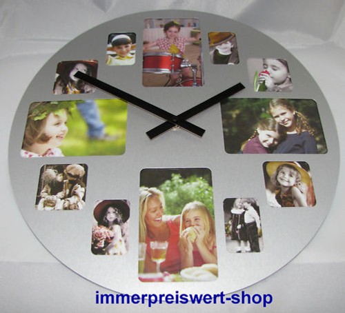 5er set fotogalerie - , wanduhr