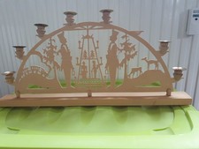 Erzgebirge Volkskunst Schwibbogen Bergmann Holz Lichterbogen Kerzen