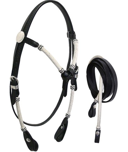 Westernzaum aus leder mit - leder,