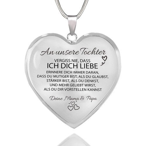 Herz halskette damen - halskette,