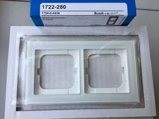 BUSCH-JAEGER 1722-280, Glasrahmen 2-fach, Busch-Axcent, weißglas