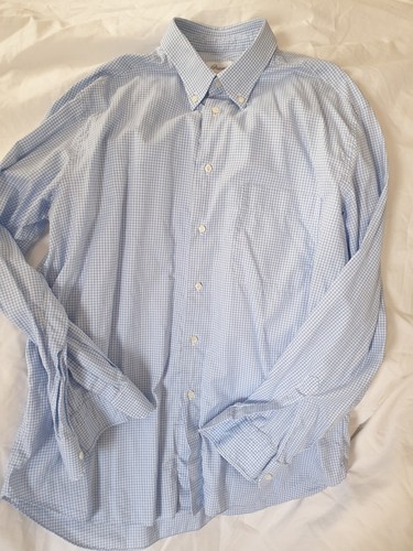 Brioni herren hemd 44 blau - 44,