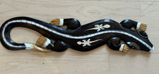 Wand Dekoration Gecko aus Holz