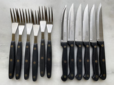 steak besteck set edelstahl rostfrei 6 kabel 6 messer