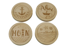 4er Set maritime Untersetzer