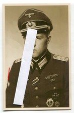 Repro Portrait Offizier mit Schirmmütze und Panzervernichter Panzerknacker