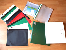 8  Taschenordner  A4 mit Reißverschluss, 2 Aktenordner und Einsteckfolien A4