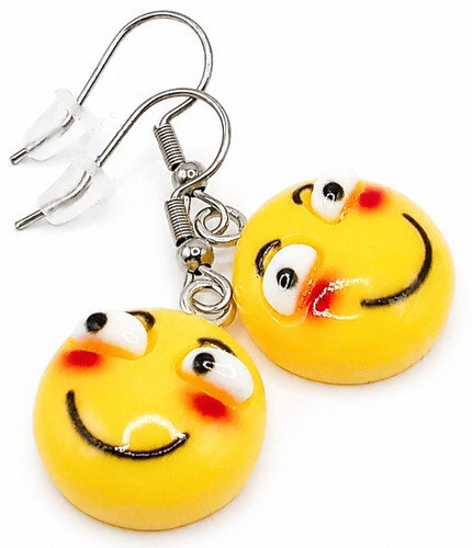 Emoji ohrringe edelstahl - emoji,