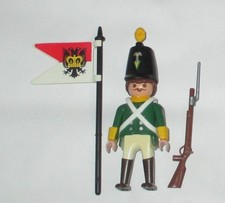 Playmobil 3859 - Seltener  Garde Soldat Grünrock Flagge Figur Pirat Gefängnis