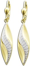 Goldohrringe Bicolor Gelbgold