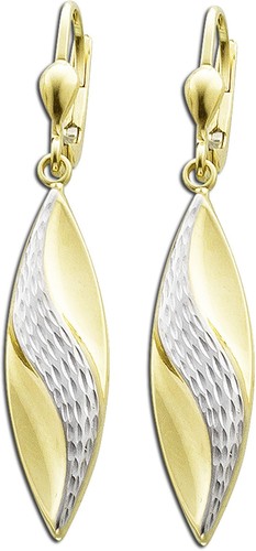 Goldohrringe bicolor gelbgold - goldohrringe,