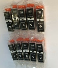 10x black druckerpatronen - black,