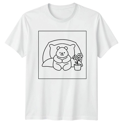 Kawaii bär und blumen design - kawaii,
