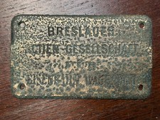 altes Schild Breslauer Actien