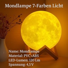 3D Mond Lampe LED Nachtlicht |