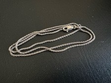 Weißgold 585 Kordelkette 45cm 1,5mm 3,9g Fuchsschwanz Halskette Spiga Kordel