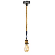 Vintage Hanfseil Pendelleuchte