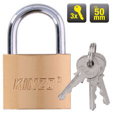 Vorhängeschloss ca. 50 mm mit 3 Schlüsseln Bügel Schloss Vorhangschloss Messing