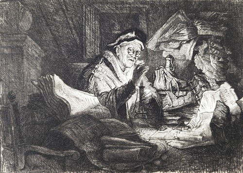 Alte radierung der - alte,