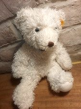 Steiff Teddy, Weiss, Knopf Im