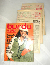 Z2  burda moden 9 September 1977 mit Anleitung u Schnittbogen Herbstmode uvm