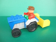 Lego Duplo Traktor m.  Bauer u. Transportmulde Heckcontainer Bauernhof (291223Q)