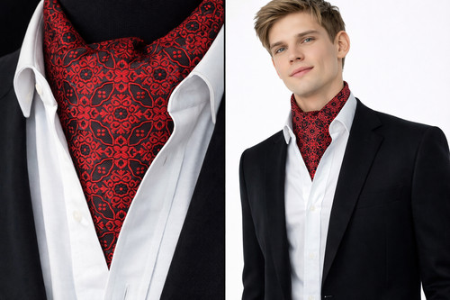 Brokat herren krawatte ascot - herren,