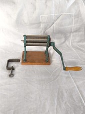 Alte kleine Leder Rollmaschine Hand Walzmaschine Schneider Schuster Walze 10 cm 