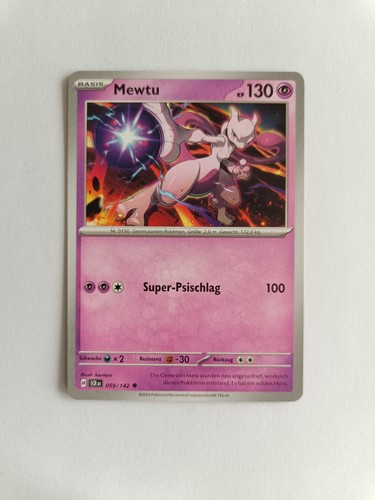 Pokémon karte mewtu 059 142 - karte:,