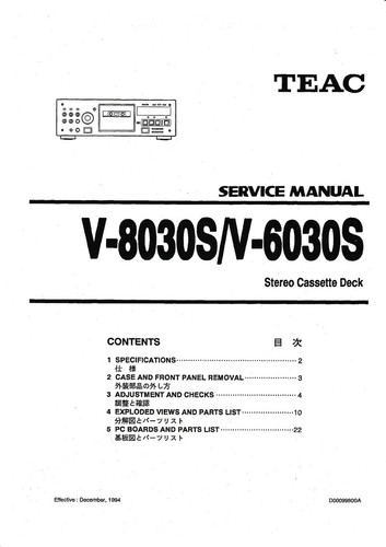 Service manual für teac - manual,